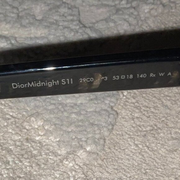 CHRISTIAN DIOR DIORMIDNIGHT S1I 29C0 BLACK MARBLE/BLUE LENS SUNGLASSES 53-18 - Picture 7 of 12